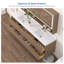 Meuble-lavabo double 84 po avec comptoir en quartz blanc et lavabos-131251312