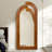 French-Style Vintage Arched Floor-Mounted Mirror-118625762