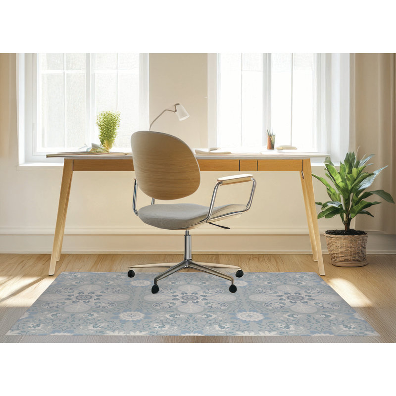 Tapis de bureau Skyler, L 60 po x P 84 po, Gris/bleu