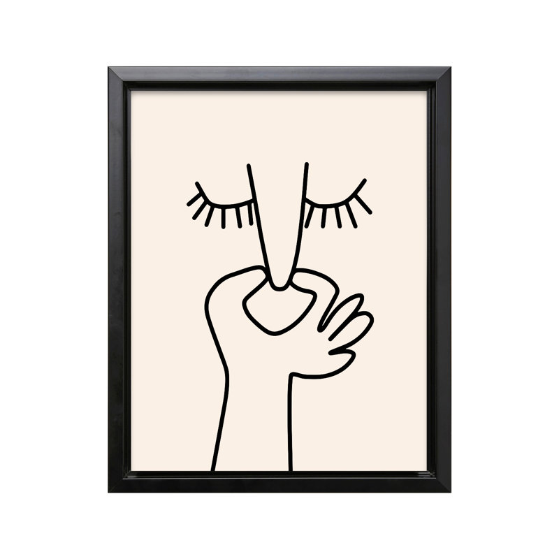 Hold Your Nose No1, 24"H x 32"W, Canvas, Black Framed