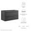 Base de meuble-lavabo mural simple 36 po Modway Render-1133108669