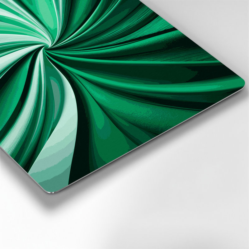 Art mural en métal dégradé abstrait vert 33, H 11 po x l 14 po