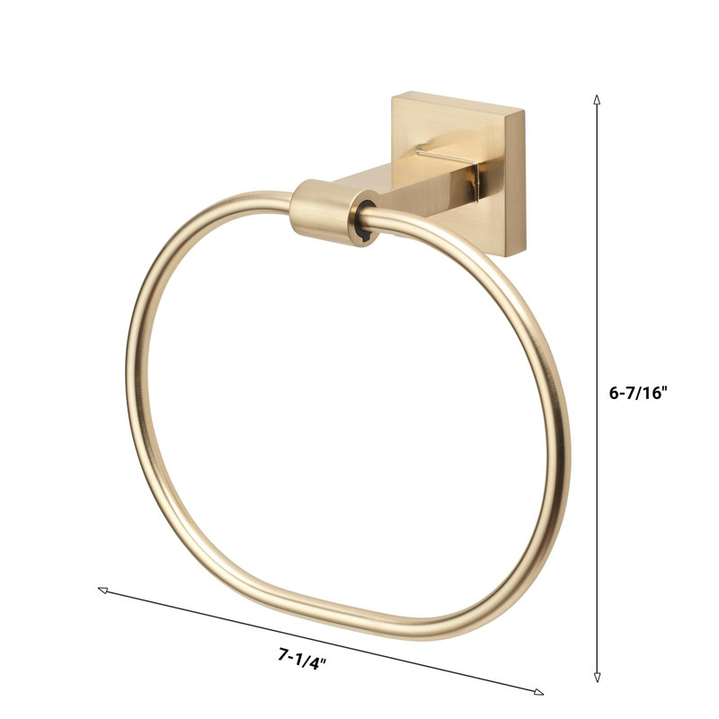 Avalon Towel Ring Hardware Accessory, Champagne Gold