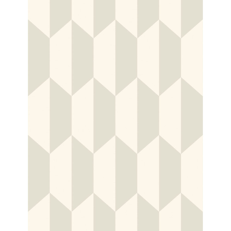 Tile Geometric Wallpaper Roll, White/Stone