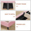 Base de lit plateforme simple tapissier - velours d'agneau, tête de lit, lattes en contreplaqué, support de 800 lb, aucun sommier requis, rose-178167718