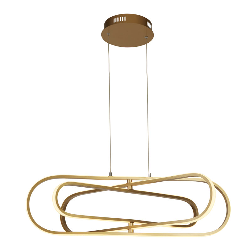 Caraban 1 - Light LED Geometric Pendant, Gold/White