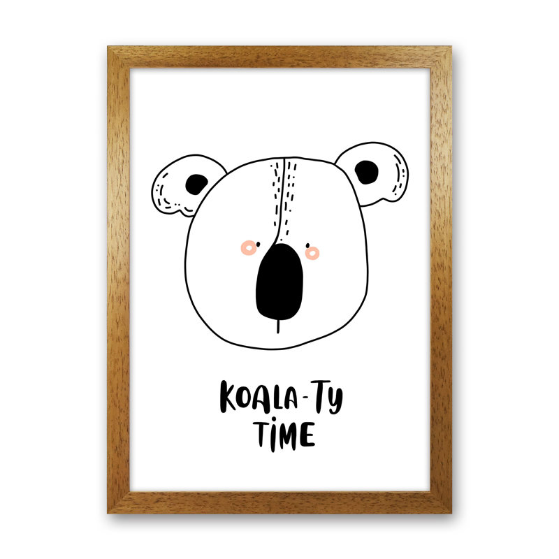 Koala by Miniofmine - Print, Brown Framed, 63cm H x 46cm W x 3cm D