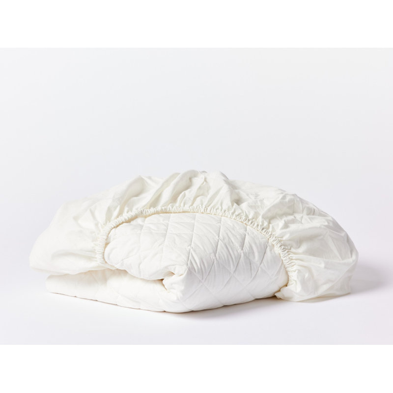 Twin Off-White Organic Cotton Mattress Pad