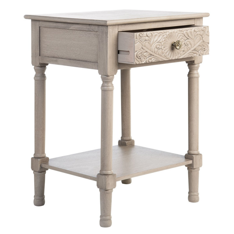 Table d'appoint 1 tiroir, Beige