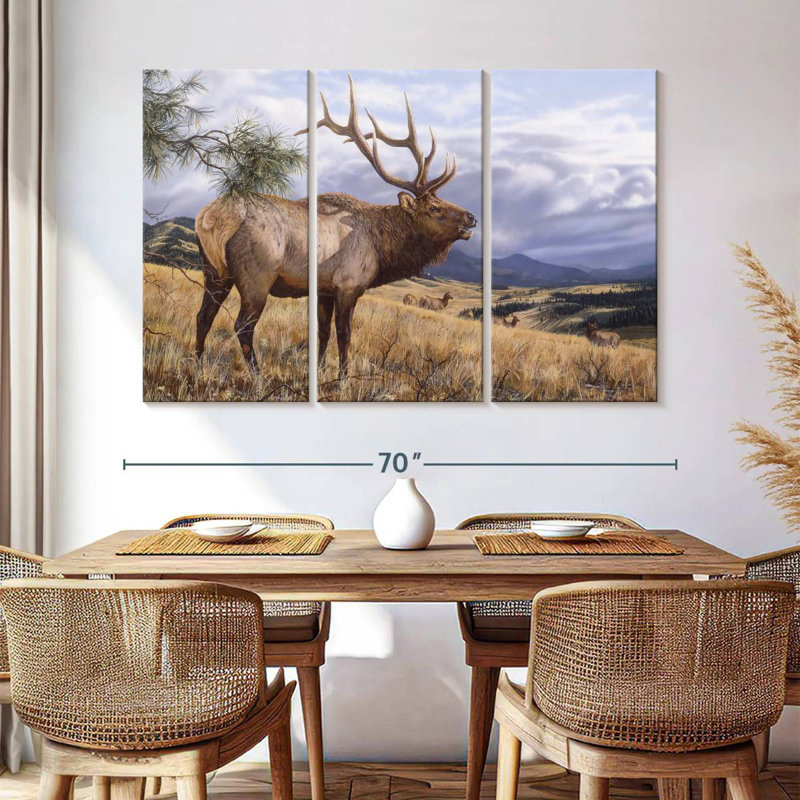 Brampt Big Sky Bugler, 42" H x 65" W