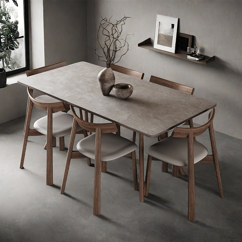 Ensemble de table de salle à manger rectangulaire léger et luxueux, H 29,5 po x L 55,1 po x l 31,5 po
