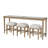 Frosted Glass Console Table With 3 Stools