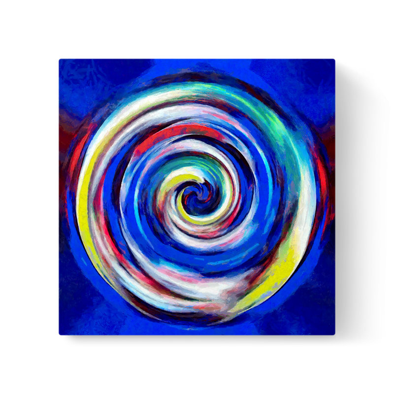 " Color Wheel I " Painting Print, Navy, 12'' H x 12'' W