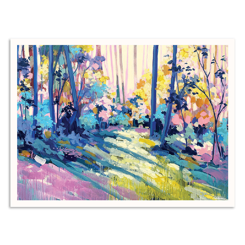 Dancing In The Shadows by Clair Bremner - Floater Frame Print on Canvas, 102cm H x 76cm W, White