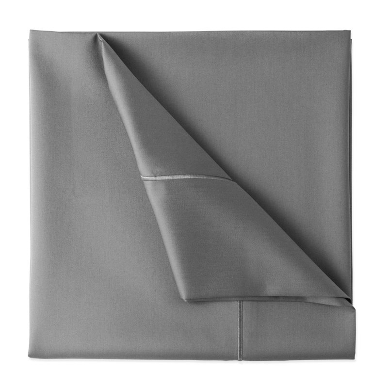 Bibb Home 1000TC Egyptian-Quality Cotton Rich 4-Piece Sheet Set, Queen Sheet Set w/ 2 King Pillow Case, Charcoal