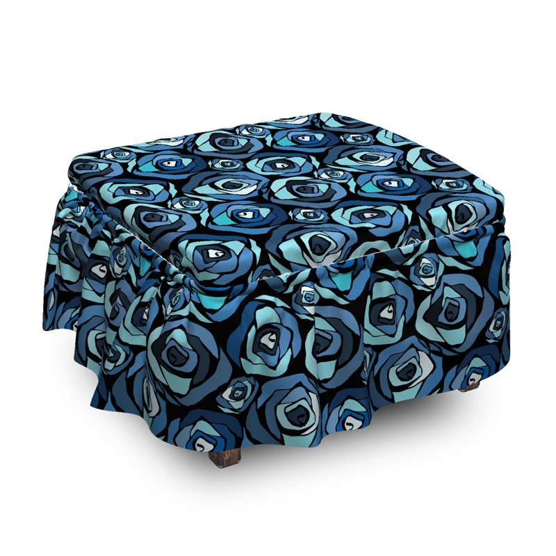 Box Cushion Ottoman Slipcover
