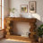 Geometric Block Stacked Wood Console Table With Warm Natural Finish