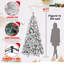 Arbre de Noël enneigé 4 pi avec 150 lumières DEL blanc chaud - 350 pointes, PVC enneigé et branches à aiguille dure, conception à charnières pour une installation facile, support en métal robuste-530940522-530940530