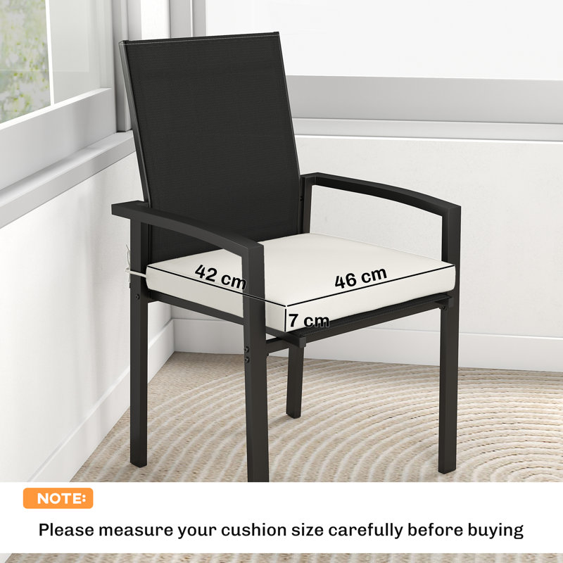 Outdoor Seat Cushion Set, Cream