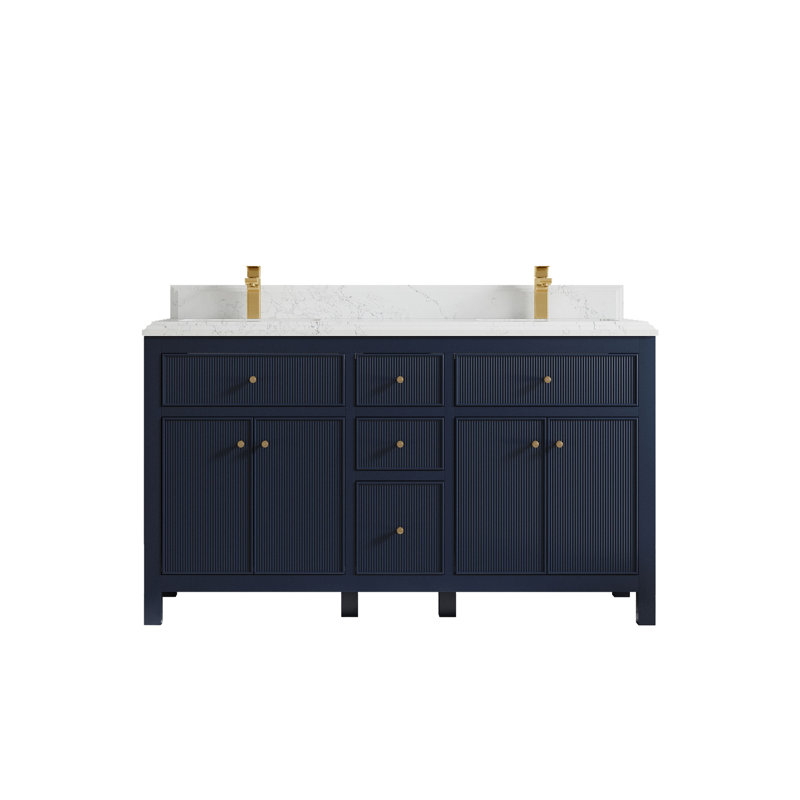 Ensemble de meuble-lavabo double 60 po Sonoma, Empira blanc