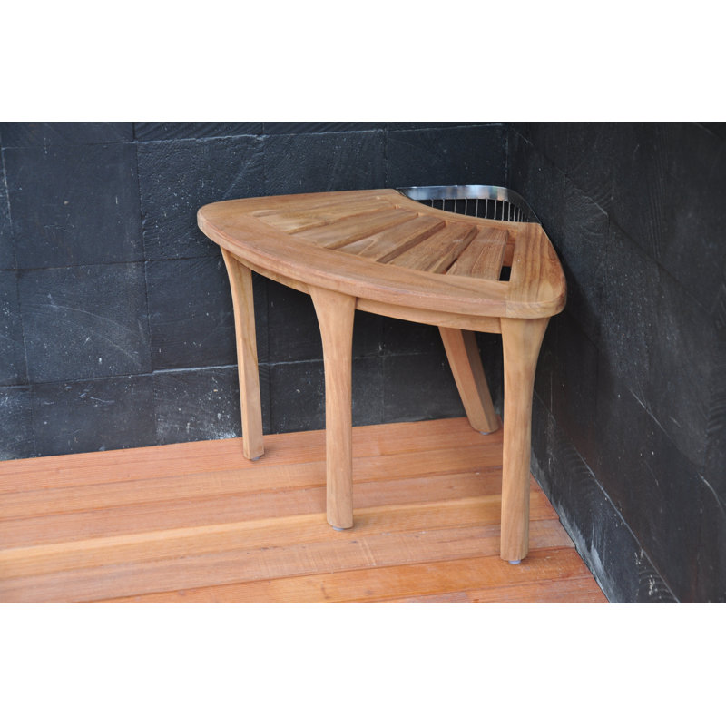 Banc de douche teck l 26,5" Lykins
