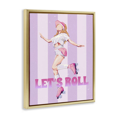 Cadre flottant Let's Roller Skate Girl, design par Ziwei Li