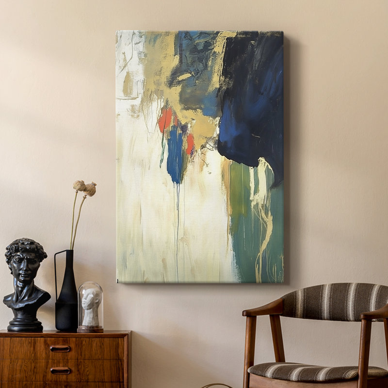 Série ABSTRACT DCCDVXVII - Toile tendue avec châssis Premium - Prêt à être accroché, H 12 po x l 8 po