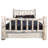 Montana Collection Storage Bed with Engraved Design, Bear-2081240959