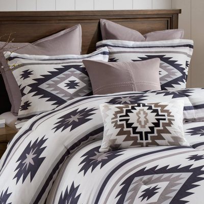 Timberline Taupe Printed 8-Piece Queen Comforter Set