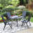 Bjartmar 4 - Person Stainless Steel Patio Dining Set Umbrella Hole Included Square Table