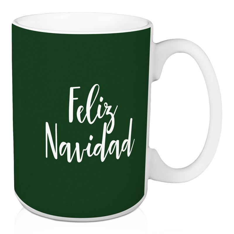 Grande tasse à café feliz navidad Hankerson, Vert foncé
