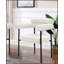 Ensemble de 2 chaises de cuisine en tissu avec accoudoirs, fauteuils d'appoint rembourrés et structure en métal-712440738-712440740