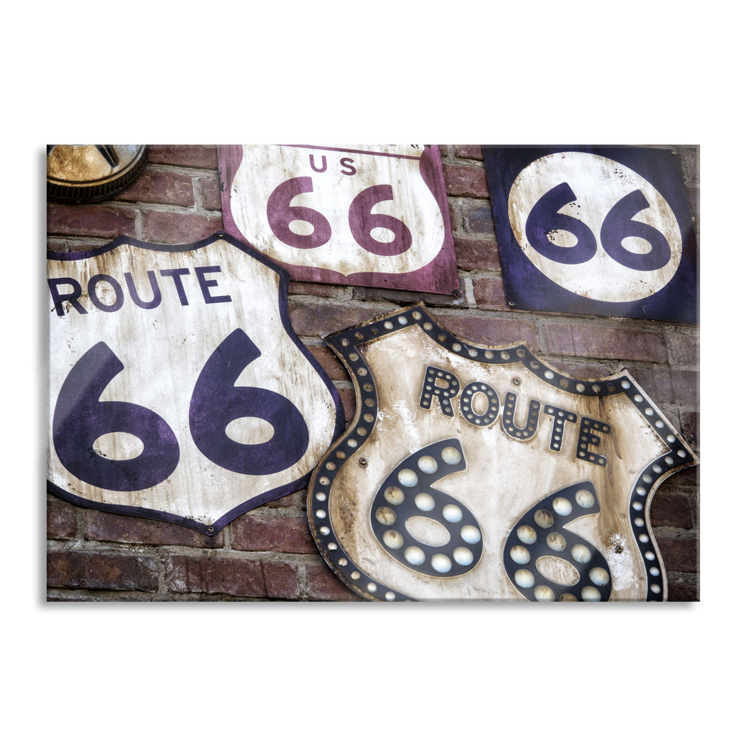 Glasbild Route 66