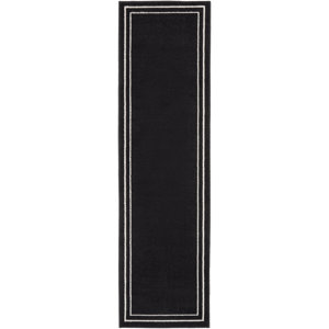Nourison Essentials Black Ivory Indoor/Outdoor Area Rug