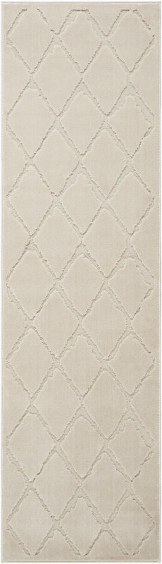 Gleam Geometric Area Rug in Ivory, Runner 2'2" x 7'6"