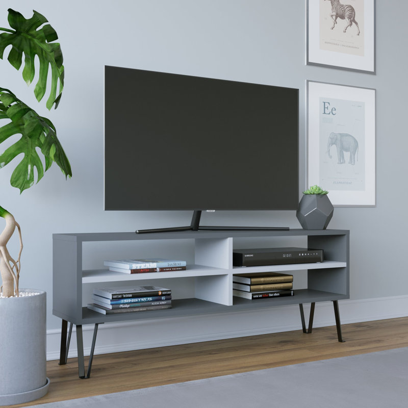 Chayzen TV Stand for TVs up to 50", Anthracite/White