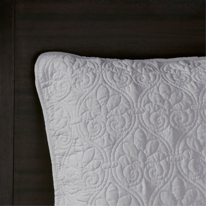 Ensemble de couvre-lit réversible gris grand, Gris, Couvre-lit de grande taille + 2 taies décoratives