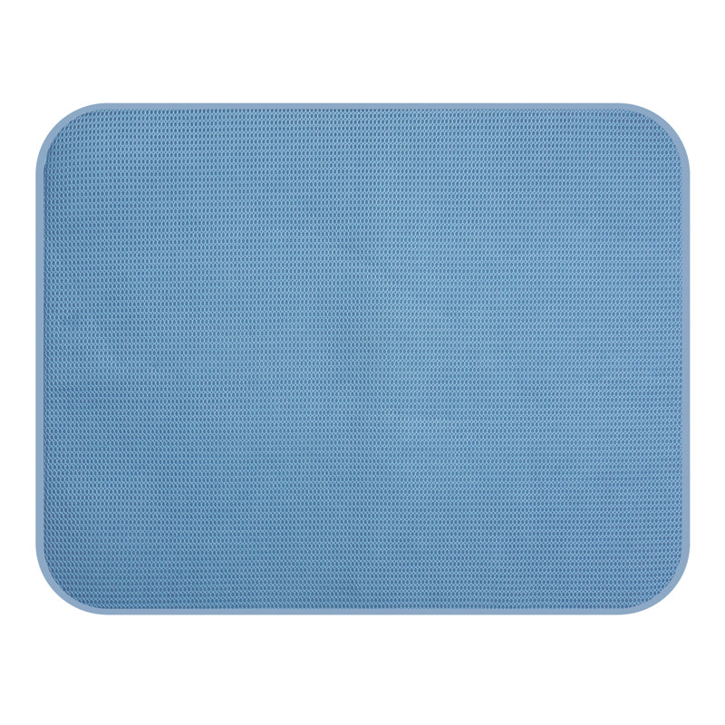 Extra Large Blue Microfiber Foldable Dish Drying Mat