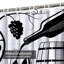 Rideau de douche noir avec 12 crochets-1191035690