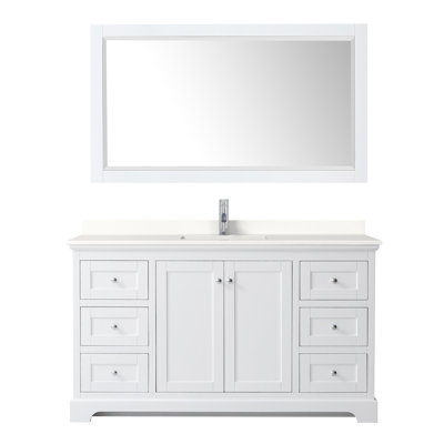 Meuble-lavabo sur pied simple avec plateau Avery