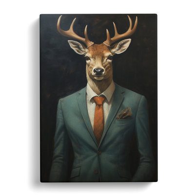 Deer In A Suit No.2 - Print on Canvas