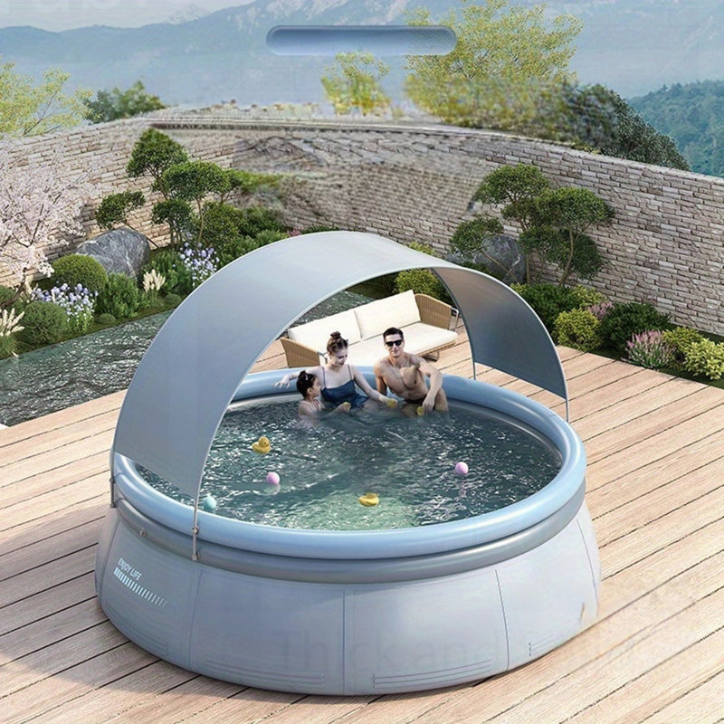 Piscine gonflable extérieure 141,73 po * 29,92 po, L 141,73 po x H 29,92 po