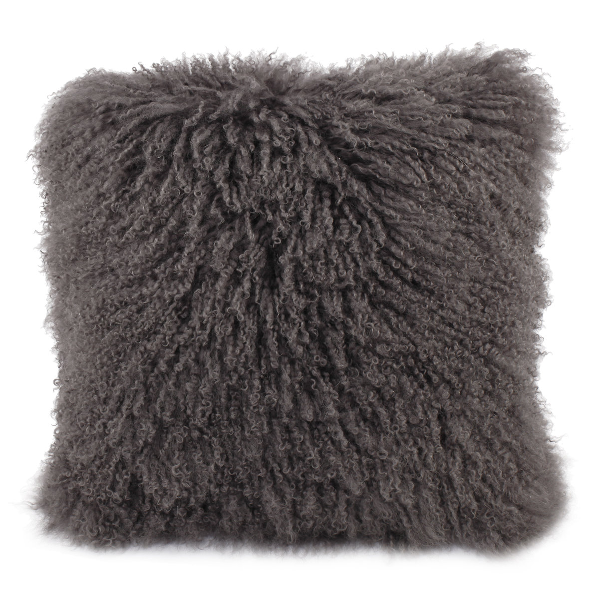 A&B Home Lamb Fur Throw Pillow - Thumbnail 2