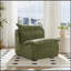 Chaise longue simple avec dossier, entièrement compressée pour le salon et la chambre à coucher, polyester, vert-825721552