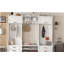 Portemanteau amovible 4 en 1 avec rangement et 7 crochets, portemanteau multifonctionnel avec tiroirs de rangement et armoire, banc à chaussures blanc pour le vestibule-1171665987