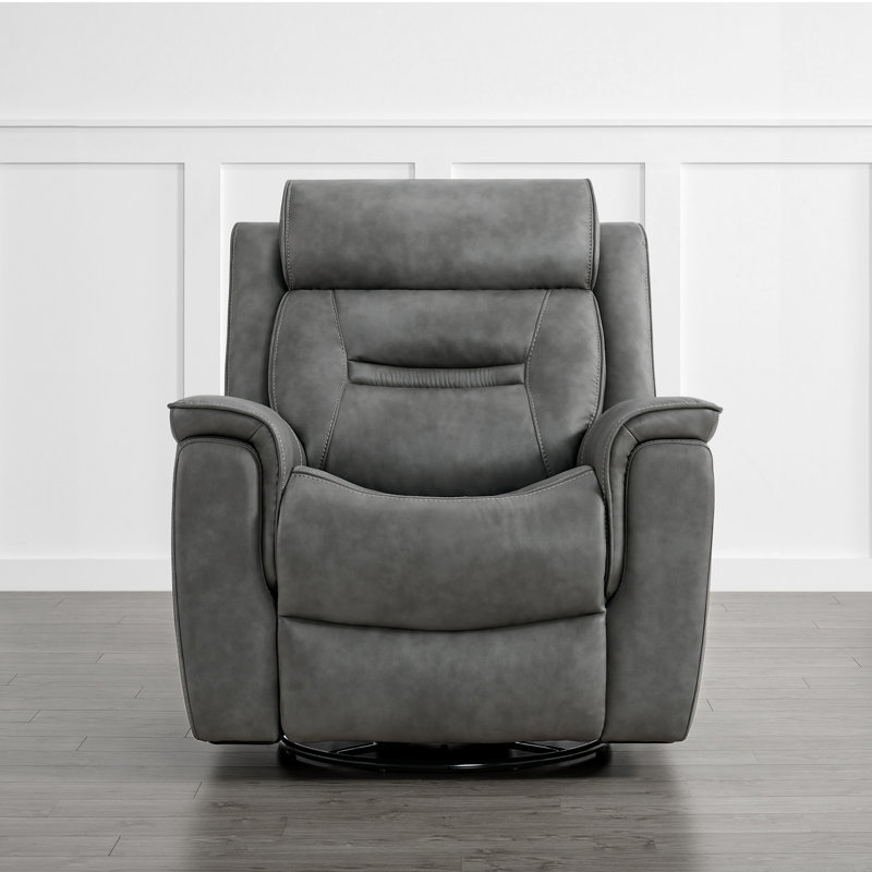 Fauteuil inclinable en similicuir Puspha, Similicuir gris