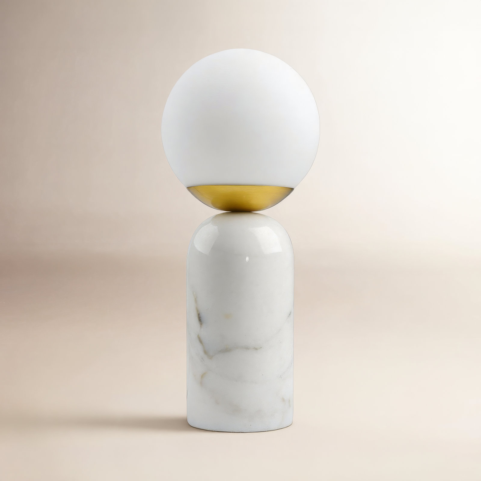 Marble Novelty Lamp, White