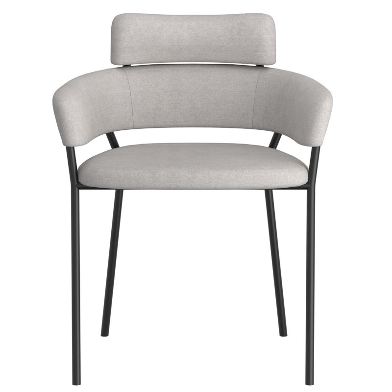 Ensemble de 2 chaises de salle à manger Ali en gris et noir Ali, Gris