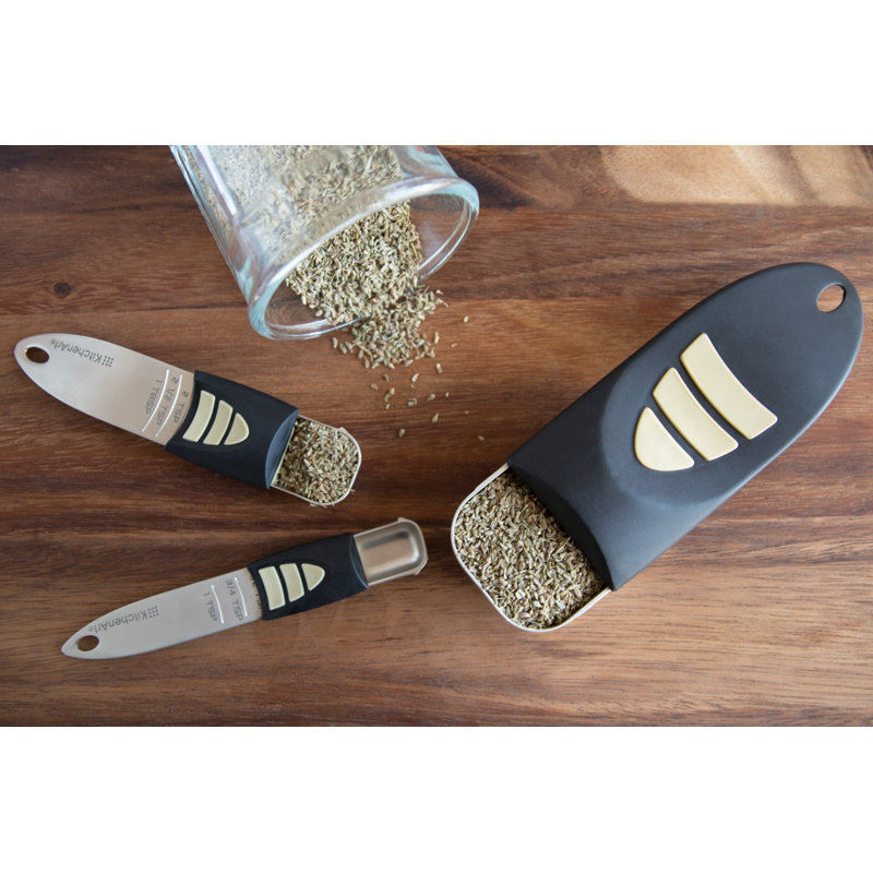 Adjustable Black and Silver Plastic Measuring Cup Set