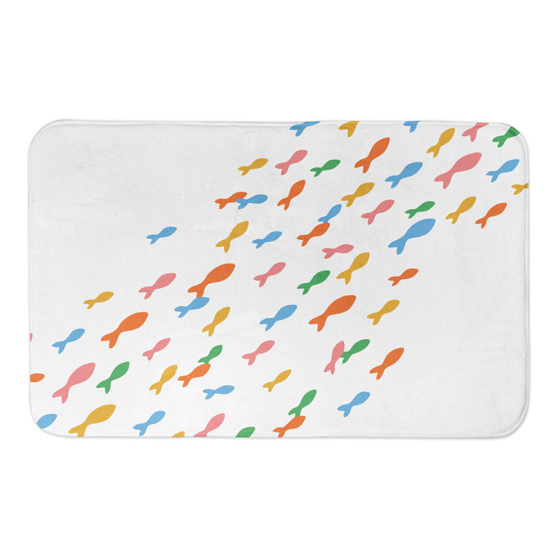 Tapis de bain couleur school of fish